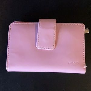 Light Pink Leather Fossil Wallet